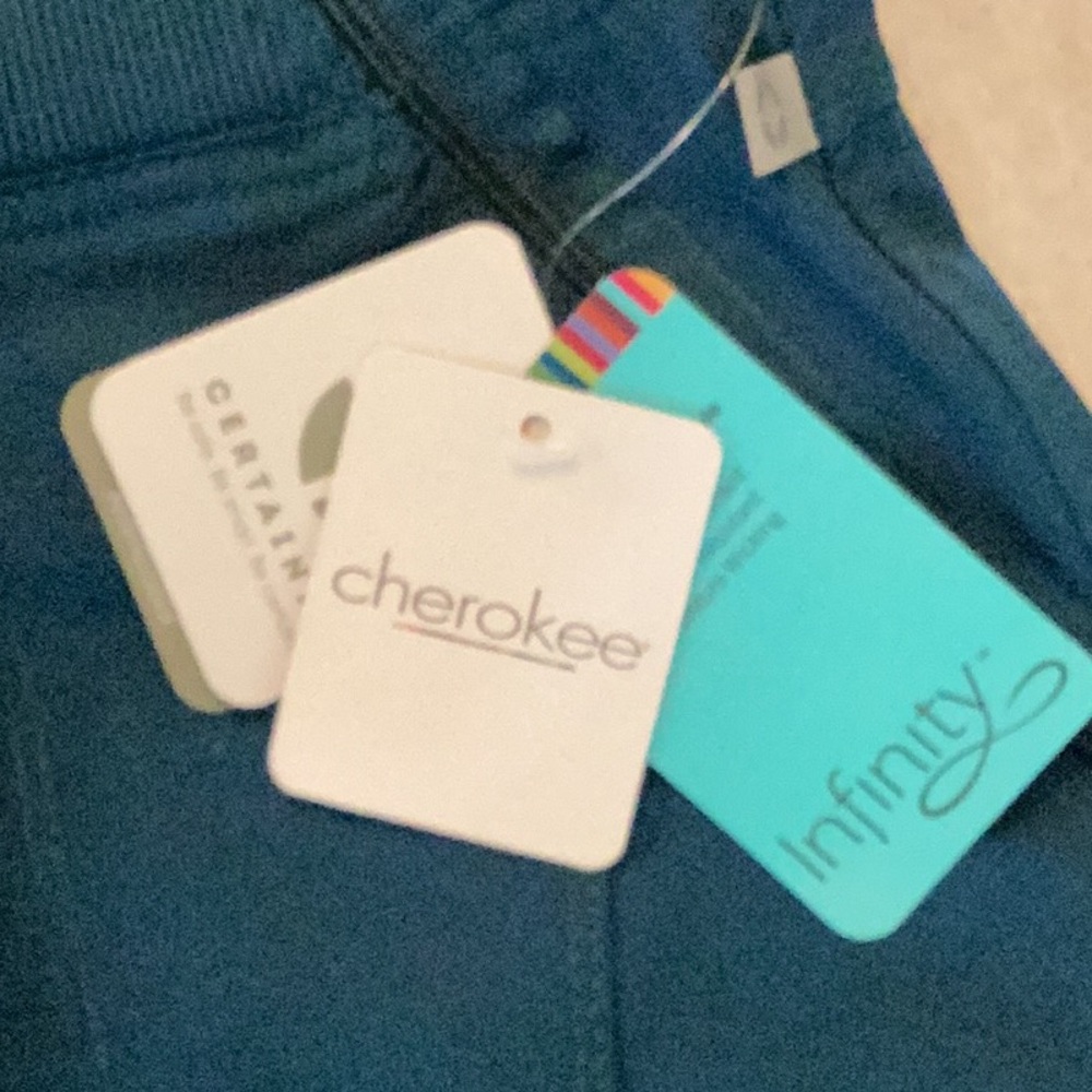 Infinity by Cherokee Women’s Scrubs Caribbean Blue - Picture 8 of 10